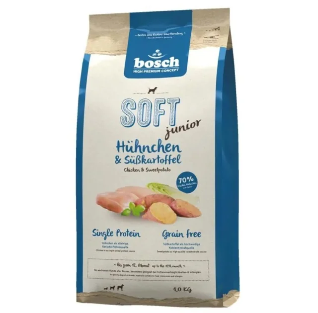Напіввологий корм Bosch Soft Junior Chicken & Sweet Potato для цуценят, курка з бататом, 1 кг