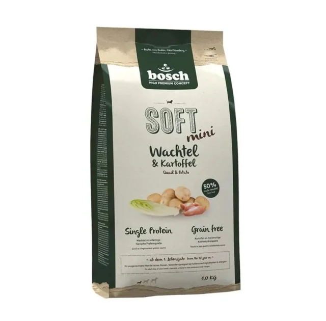 Напіввологий корм Bosch Soft Adult Quail & Potato для дорослих собак малих порід, перепілка з картоплею, 1 кг