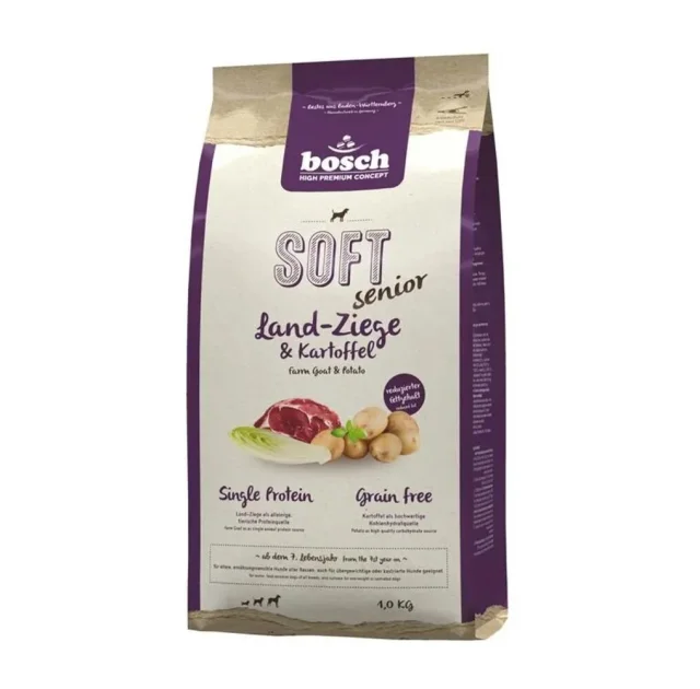 Напіввологий корм Bosch Soft Senior Country Goat & Potato для літніх собак, коза з картоплею, 1 кг
