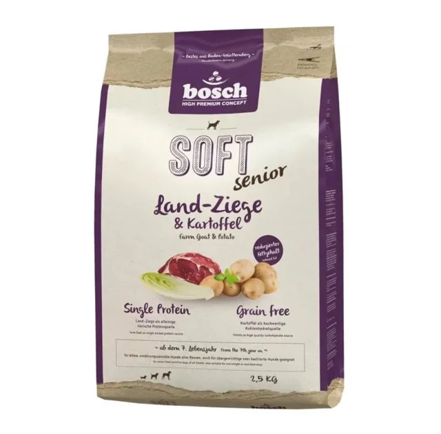 Напіввологий корм Bosch Soft Senior Country Goat & Potato для літніх собак, коза з картоплею, 2.5 кг