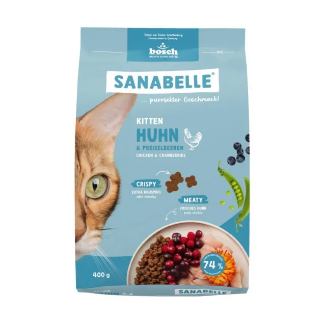 Сухий корм Bosch Sanabelle Kitten для кошенят, курка з журавлиною, 400 г
