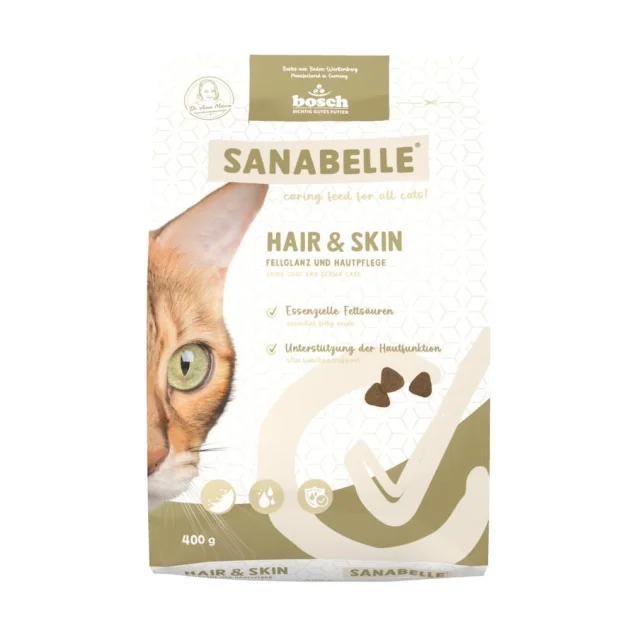 Сухий корм Bosch Sanabelle Hair & Skin для дорослих котів, догляд за шкірою та шерстю, 400 г
