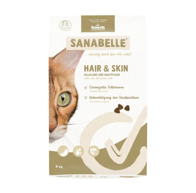 Сухий корм Bosch Sanabelle Hair & Skin для дорослих котів, догляд за шкірою та шерстю, 8 кг