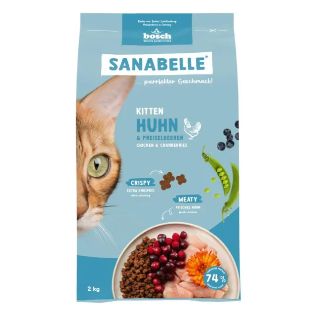 Сухий корм Bosch Sanabelle Kitten для кошенят, курка з журавлиною, 2 кг