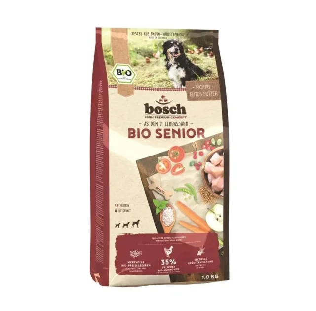Сухий корм Bosch BIO Senior для літніх собак, курка з журавлиною, 1 кг