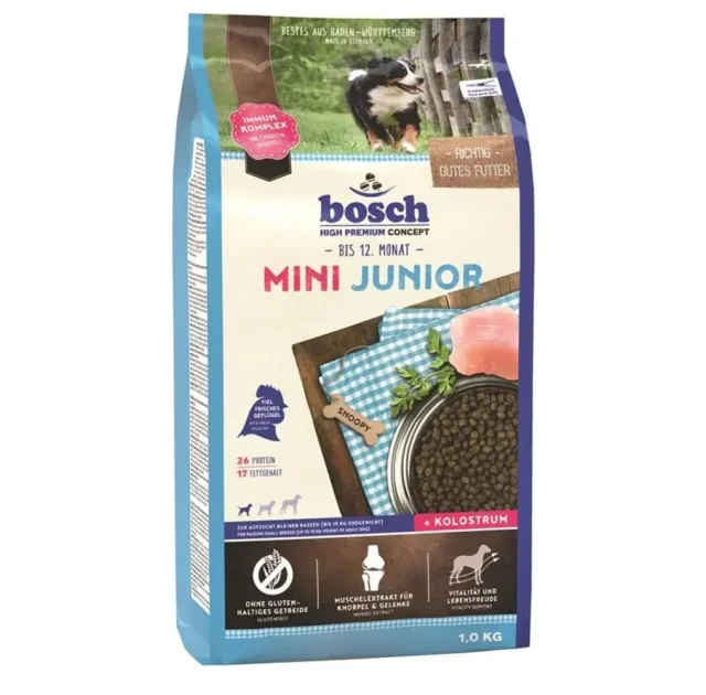 Сухий корм Bosch Mini Junior для цуценят малих порід, птиця, 1 кг