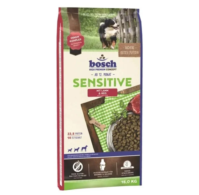 Сухий корм Bosch Sensitive Lamb & Rice для дорослих собак з чутливим травленням, ягня з рисом, 15 кг