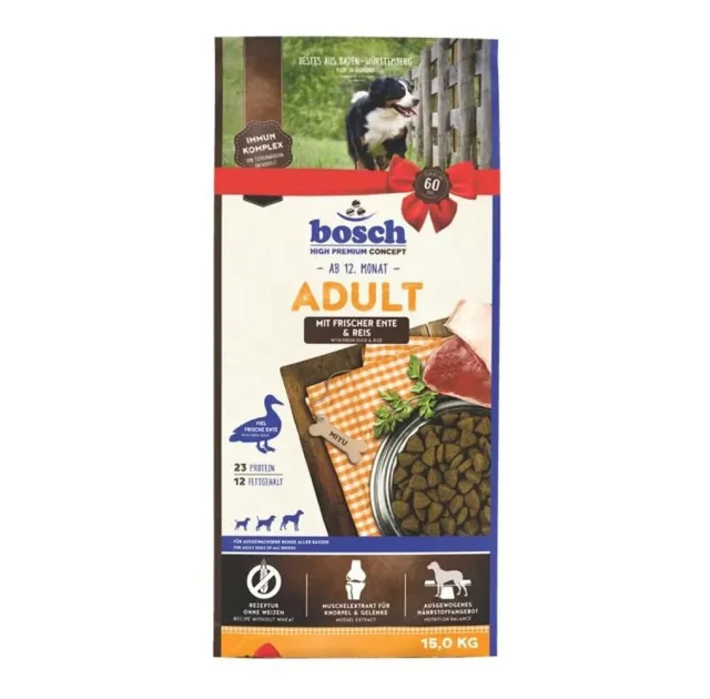 Сухий корм Bosch Adult для дорослих собак, качка з рисом, 15 кг