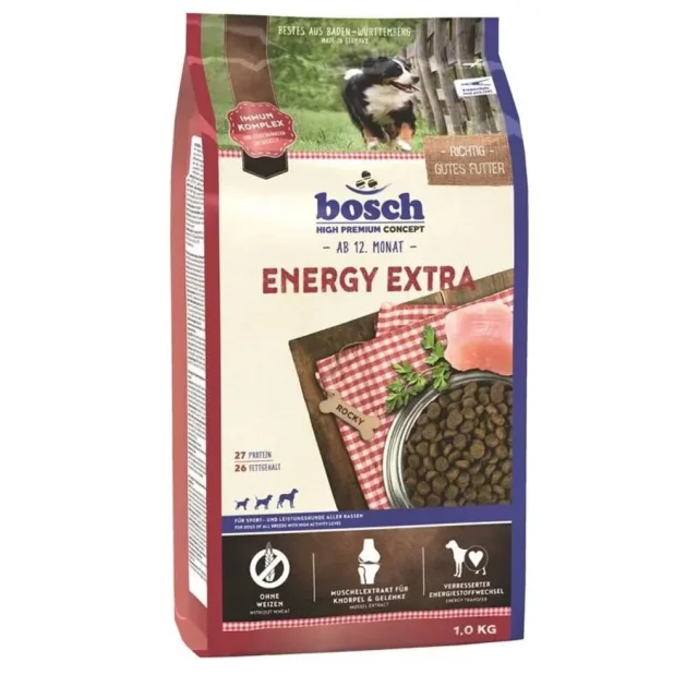 Сухий корм Bosch Energy Extra для активних дорослих собак, 1 кг