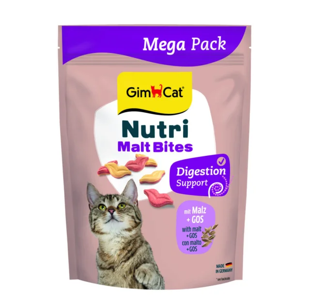 Вітаміни GimCat Nutri Malt Bites для дорослих котів, виведення грудок шерсті, з мальтом, 425 г