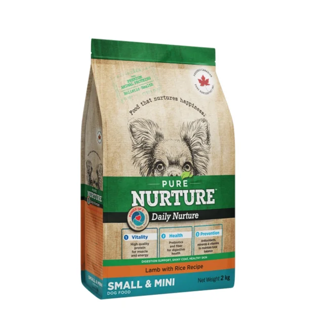 Сухой корм Pure Nurture Daily Power of 3 Lamb with Rice Small & Mini Adult для взрослых собак мелких и миниатюрных пород, с ягненком и рисом, 2 кг