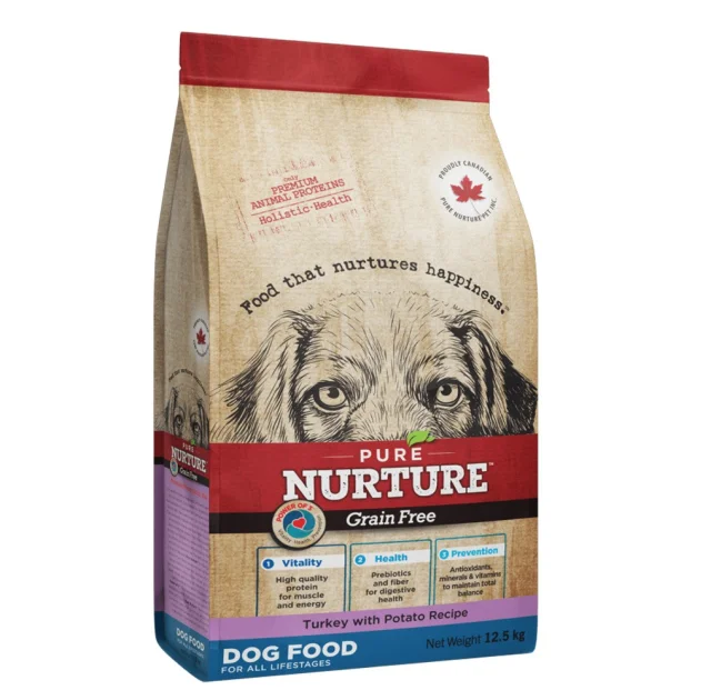 Сухой корм Pure Nurture Grain Free Power of 3 Turkey with Potato All Lifestages Dog для собак всех стадий жизни, с индейкой и картофелем, 3 кг