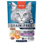 Беззерновой сухой корм Wanpy Sterilized Cat Grain Free Salmon & Tuna для стерилизованных кошек, лосось с тунцом, 500 г