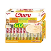 Лакомство Inaba Churu для кошек, сливочный мусс в стиках, разновидности курицы, 60 шт, 14 г