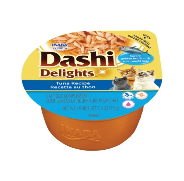 Лакомство Inaba Dashi Delights для кошек, тунец, 70 г