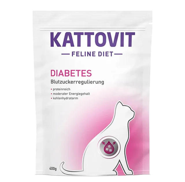 Сухий корм Kattovit Veterinary Diabetes для котів із цукровим діабетом і ожирінням, дієтичний, 0.4 кг