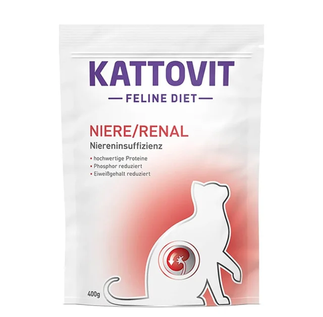 Сухий корм Kattovit Veterinary Niere Renal для котів із захворюваннями нирок, дієтичний, 0.4 кг