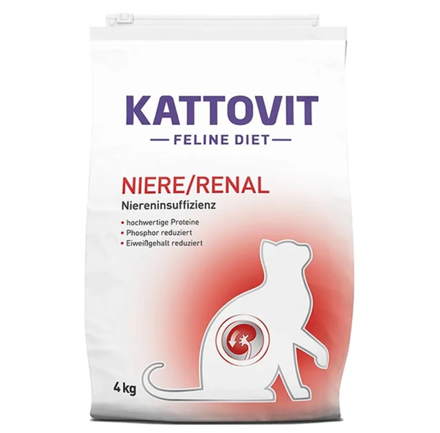 Сухий корм Kattovit Veterinary Niere Renal для котів із захворюваннями нирок, дієтичний, 4 кг