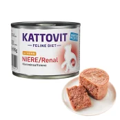 Вологий корм Kattovit Veterinary Niere Renal Chicken для котів із захворюваннями нирок, дієтичний, курка, 0.185 кг