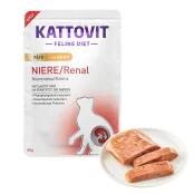 Вологий корм-паштет Kattovit Veterinary Niere Renal Chicken Pate для котів із захворюваннями нирок, дієтичний, курка, 0.085 кг