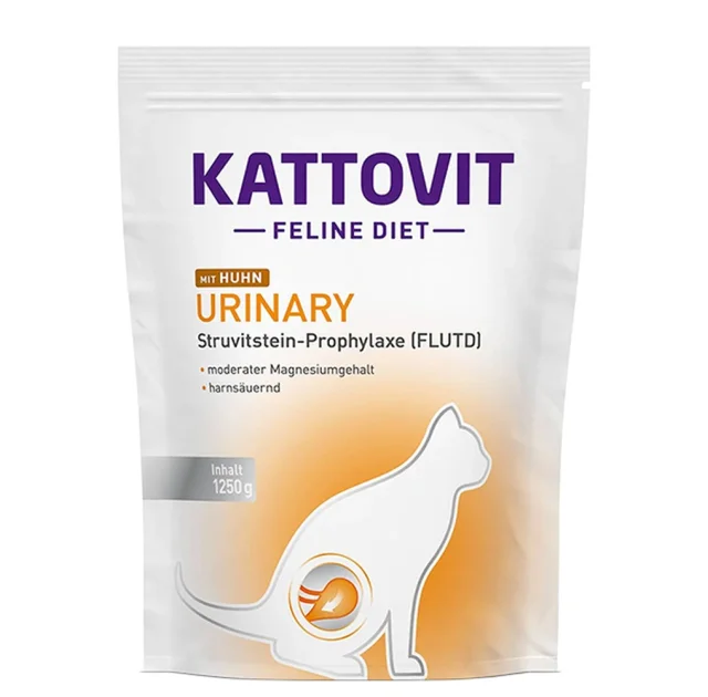 Сухий корм Kattovit Veterinary Urinary Chicken для котів із захворюваннями нижніх сечовивідних шляхів, дієтичний, 1.25 кг