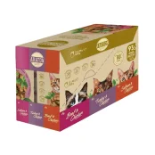 Вологий корм Araton Cats Set Adult All Breeds для дорослих котів, яловичина з куркою, індичка з куркою, лосось з куркою, 12×85 г