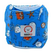 Подгузники Misoko&Co для собак (кобелей), многоразовые, с осьминогом, синие, размер XXL, 1 шт