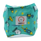 Подгузники Misoko&Co для собак (кобелей), многоразовые, с ракетами, мятные, размер XL, 1 шт