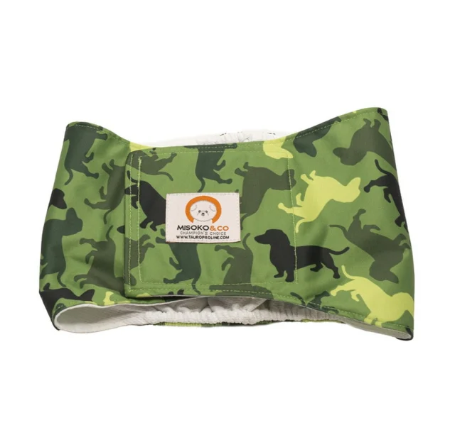 Подгузники Misoko&Co для собак (кобелей), многоразовые, камуфляж, размер XL