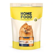 Корм Home Food DOG ADULT MINI для взрослых собак мелких пород, для здоровья кожи и блеска шерсти, индейка и лосось, 1.6 кг