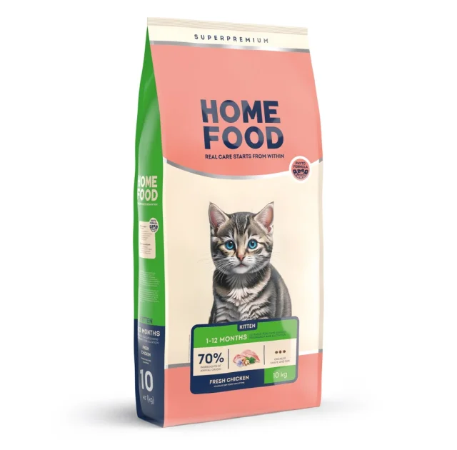 Корм Home Food KITTEN для кошенят, Fresh Chicken, 10 кг