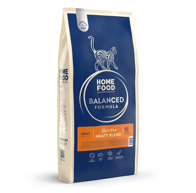 Корм Home Food Premium Balanced Formula для дорослих котів, м'ясне асорті, 0.3 кг