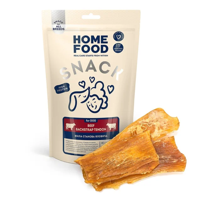 Лакомства Home Food For DOG, жила становая говяжья, 0.08 кг