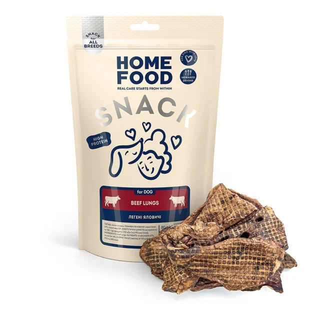 Лакомства Home Food For DOG, легкие говяжьи, 0.08 кг