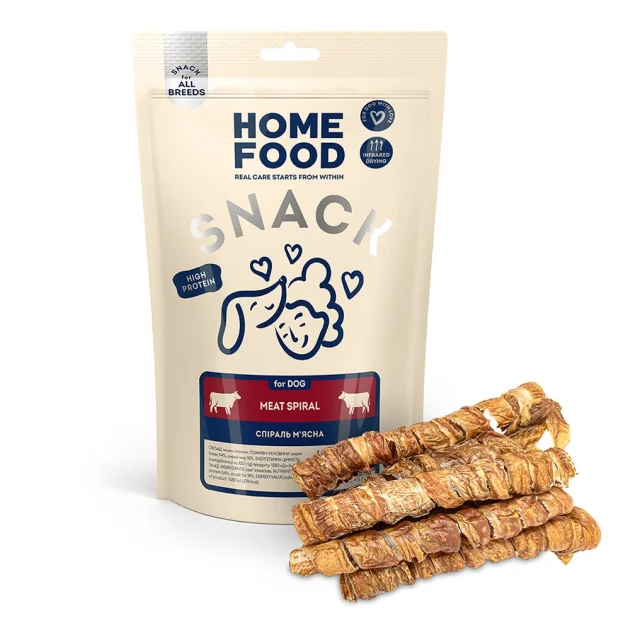 Лакомства Home Food For DOG, мясная спираль, 0.04 кг