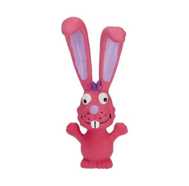 Игрушка Misoko&Co для собак, ушастый кролик, латекс, розовый, 17 см
