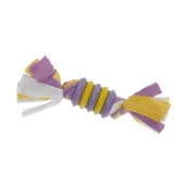 Игрушка Misoko&Co для собак, кольцо с веревками, латекс, фиолетовый/желтый, 20 см