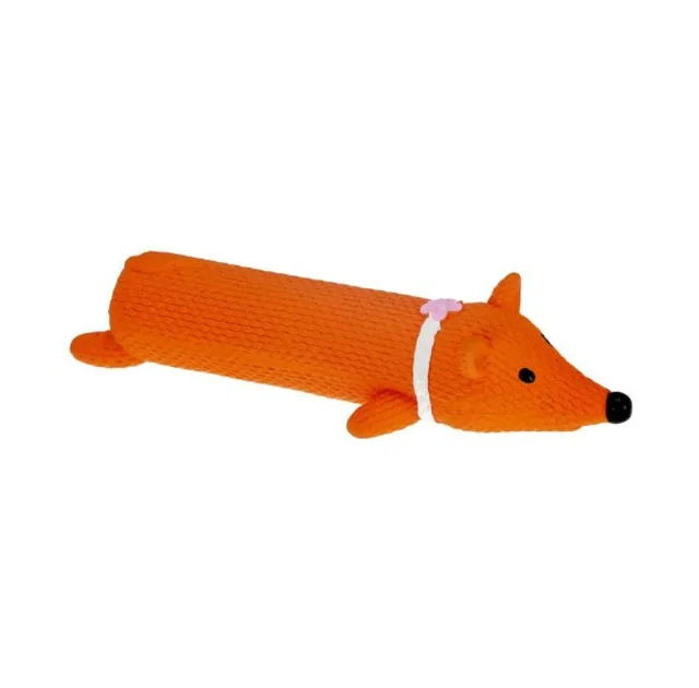 Игрушка Misoko&Co для собак, лиса, латекс, оранжевая, 24 см