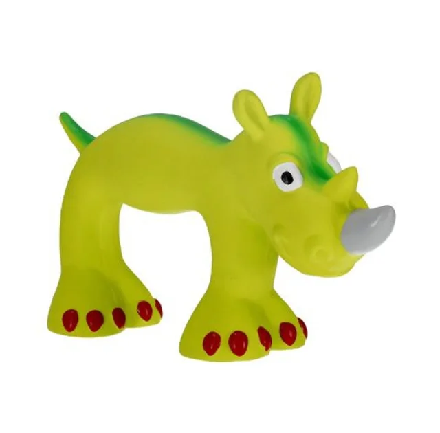 Игрушка Misoko&Co для собак, носорог, латекс, зеленый, 23 см
