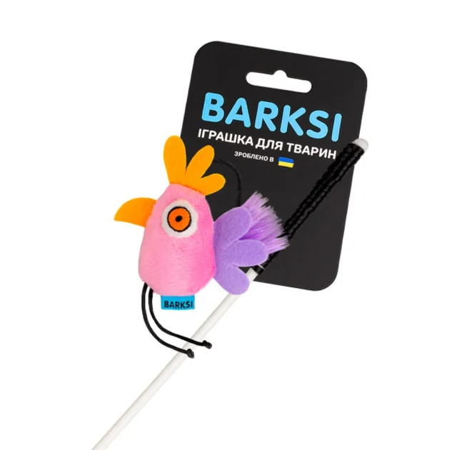 Игрушка Barksi для кошек, удочка-попугай