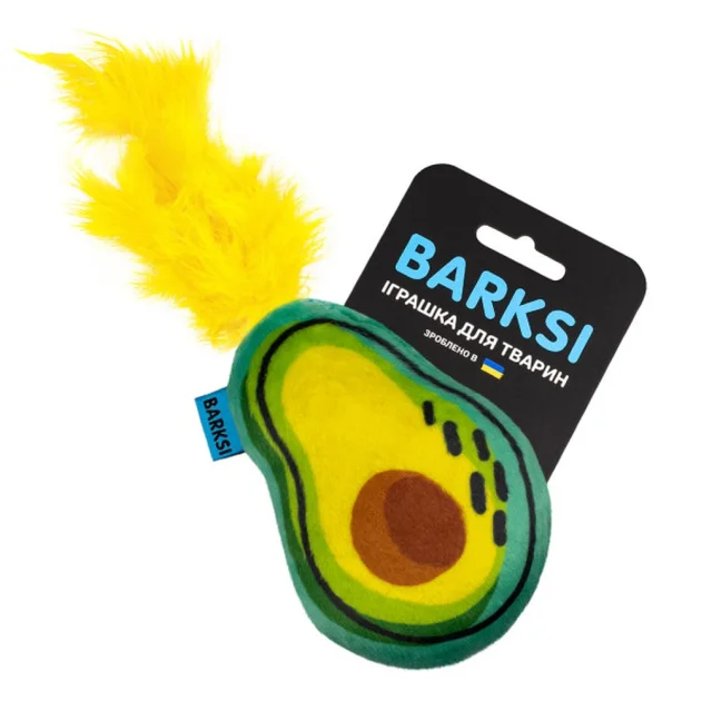 Игрушка Barksi для кошек, с колокольчиком, авокадо
