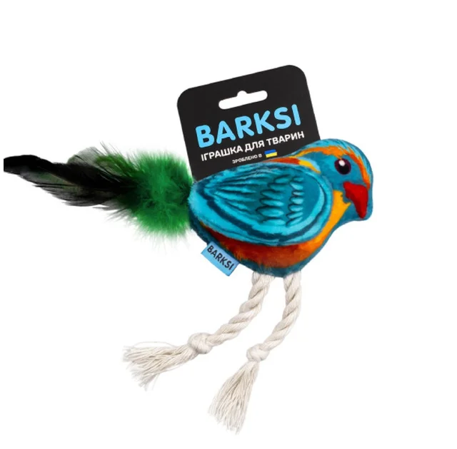 Игрушка Barksi для кошек, с колокольчиком, птичка