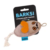 Игрушка Barksi для кошек, с канатом, мышь, бежевая