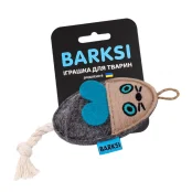 Игрушка Barksi для кошек, с канатом, мышь, серая