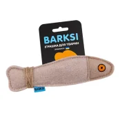 Игрушка Barksi для кошек, с веревкой, рыбка, бежевая
