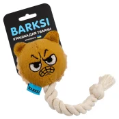 Іграшка Barksi для собак, з пищалкою та канатом, ведмедик