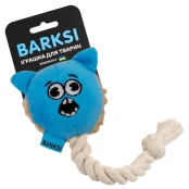 Іграшка Barksi для собак, з пищалкою та канатом, кіт