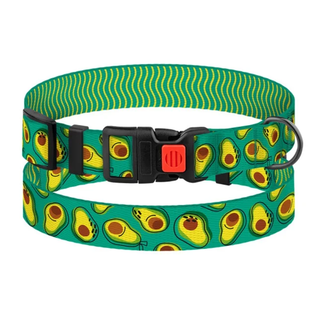 Ошейник Barksi Urban FRUITS для собак, авокадо, 30–40 см, 2 см