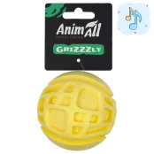 Іграшка AnimАll GrizZzly Кумедний м'яч для собак, жовтий, 8 см