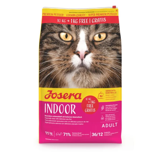 Сухой корм Josera Indoor для взрослых кошек, 10 + 1 кг